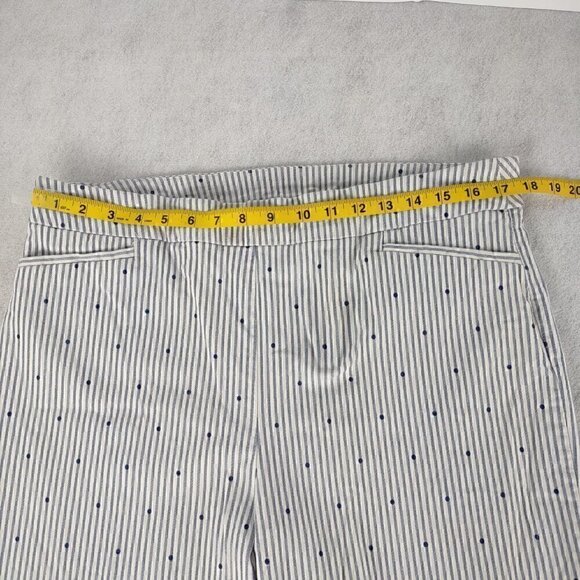 Chico's Womens Blue & White Striped, Polka Dot Cropped Pants Size 3R (16) - Picture 5 of 10